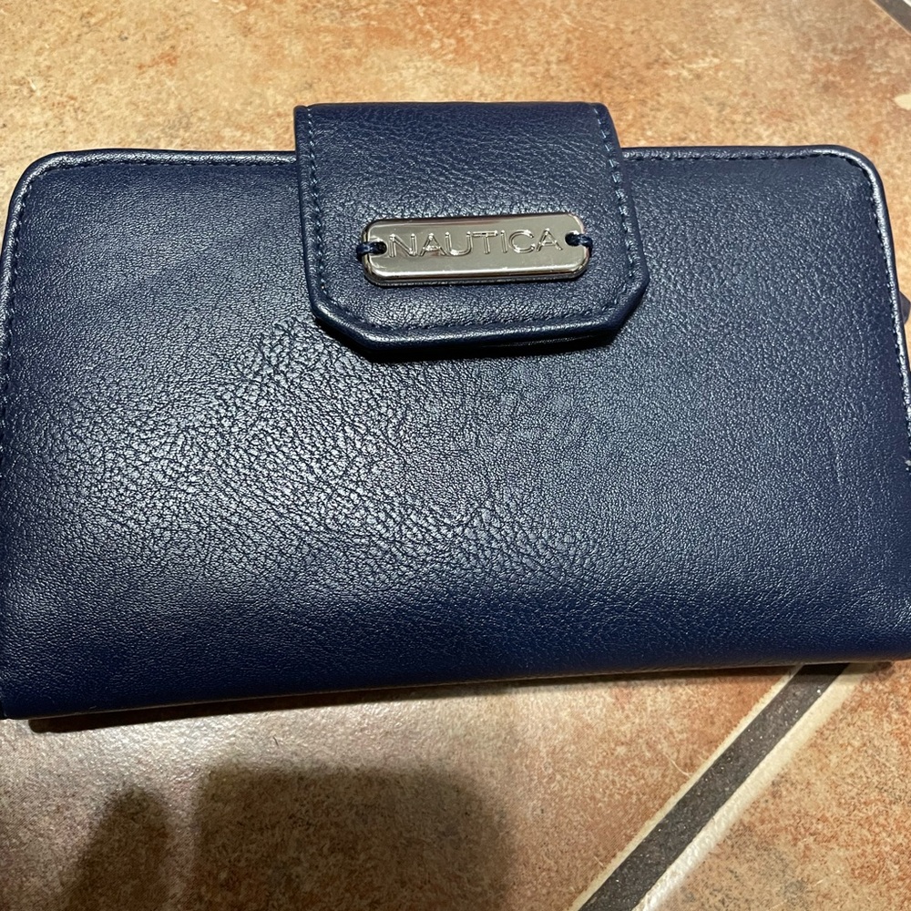 Nautica Dark Blue Leather Wallet